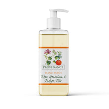 Load image into Gallery viewer, Hand wash in clear, square, glossy cosmetics bottle with pump.