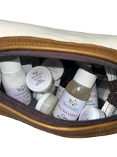 Load image into Gallery viewer, SAMPLE SET WITH LEATHER TRIM COSMETIC BAG
