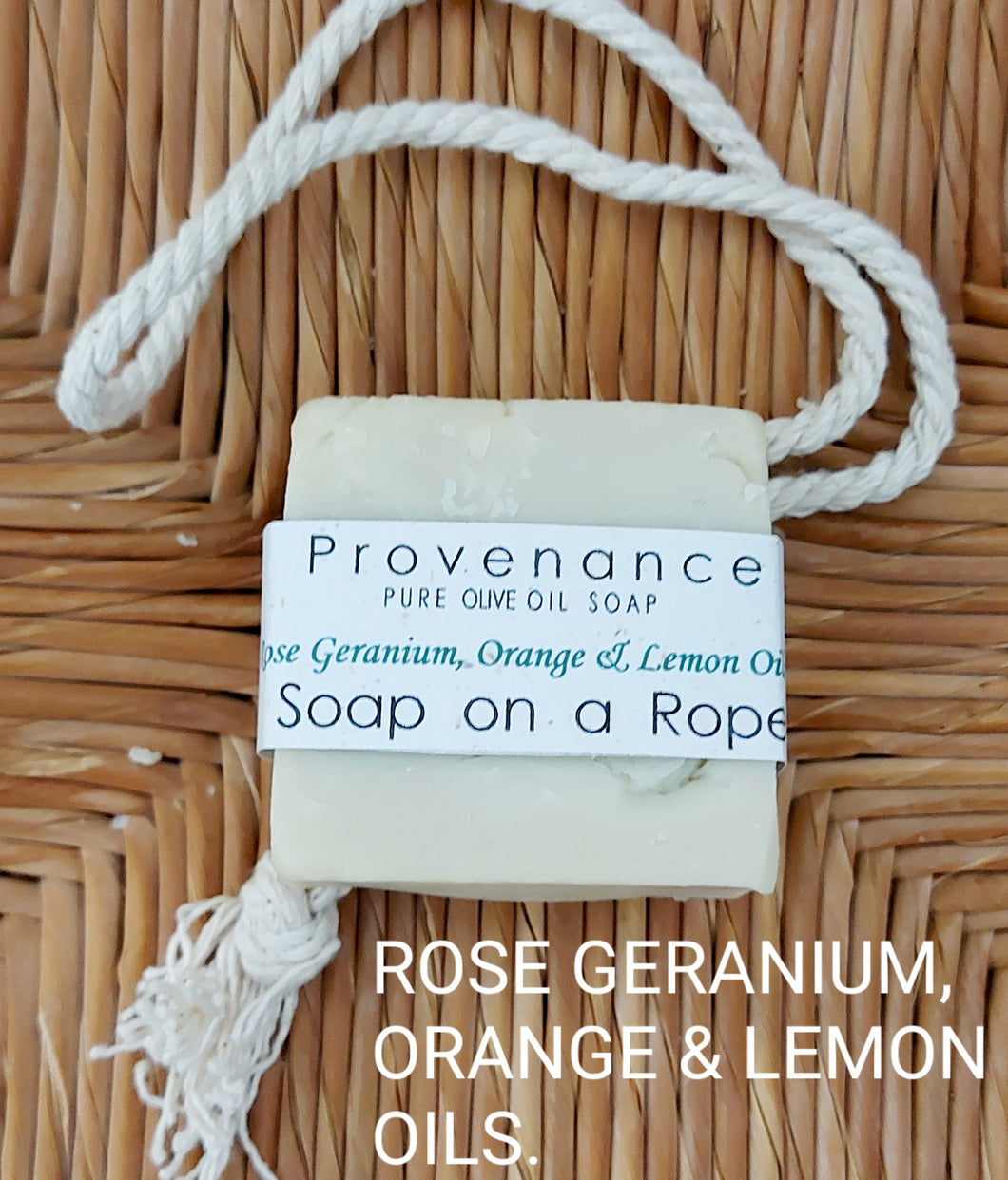 Soap On A Rope - Rose Geranium, Orange & Lemon Oils