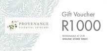 Load image into Gallery viewer, One thousand Rand Provenance gift voucher with floral design.
