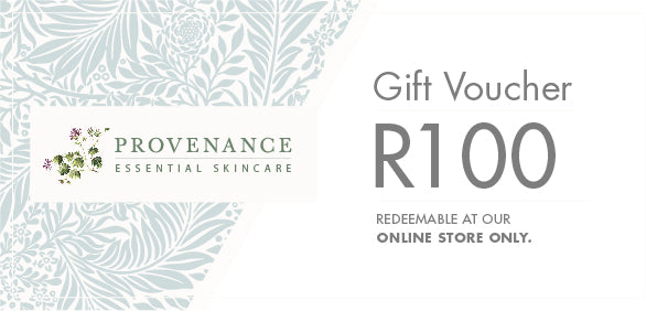 One hundred Rand Provenance gift voucher with floral design.